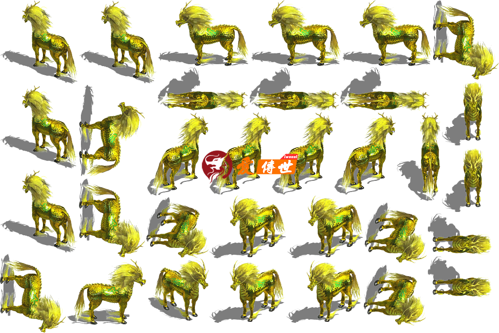 996引擎586-587-588三款坐骑素材 修复跑动动作