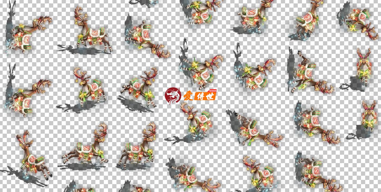 996圣诞麋鹿坐骑素材PC+手机 已修复偏移问题