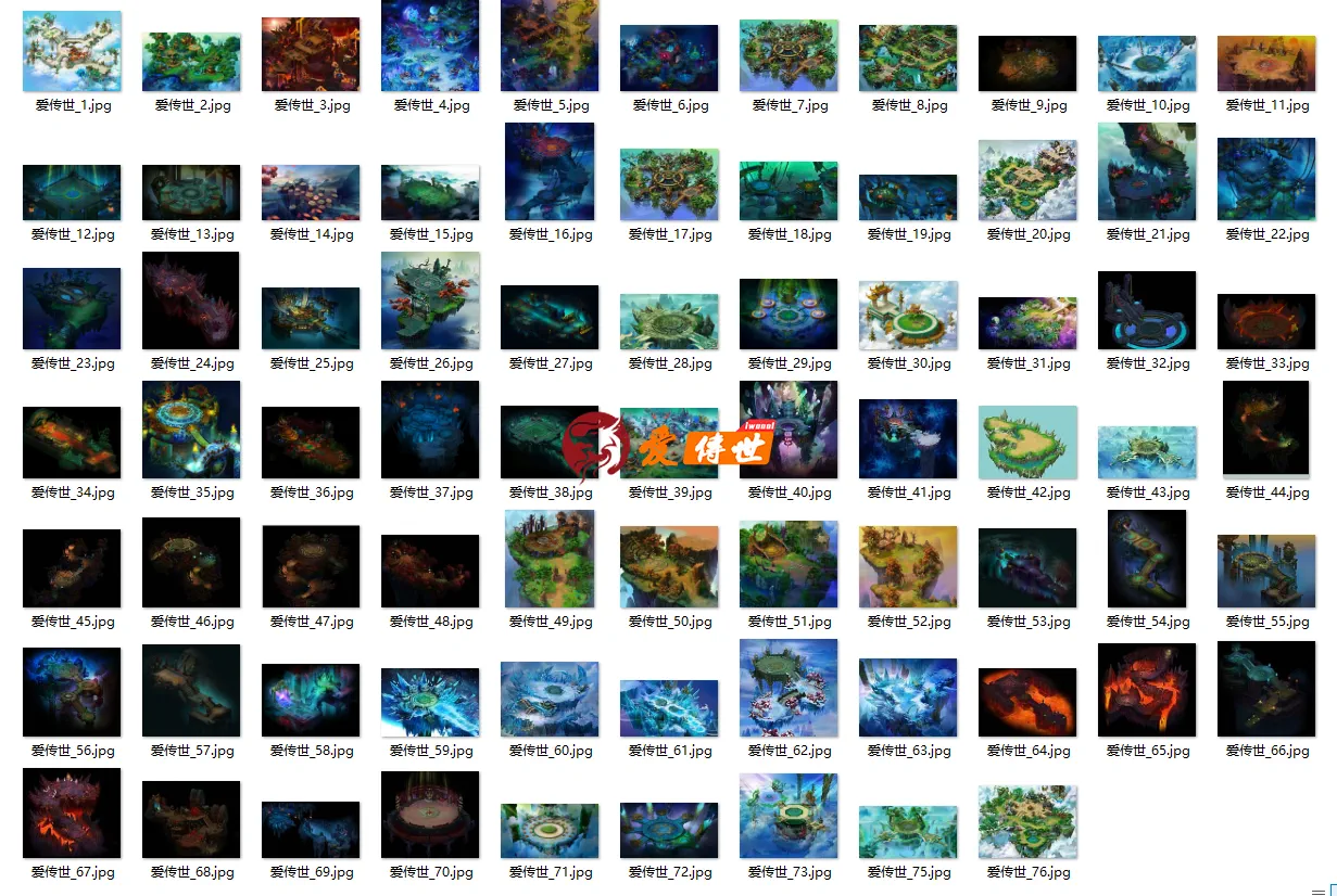 上古神话风格高清场景图-75张高清场景图-地图,高清地图原画