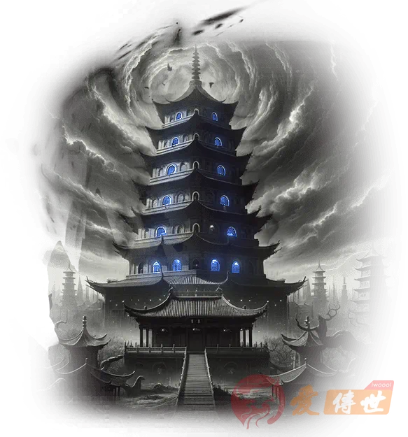 塔 动态素材-爱传世